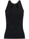 Dion Lee Mobius Loop Cut-out Tank Top In Black