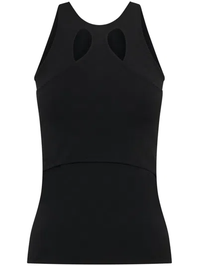 Dion Lee Mobius Loop Cut-out Tank Top In Black