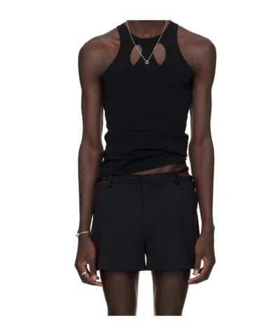 Dion Lee Mobius Loop Cut-out Tank Top In Black