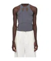 Dion Lee Mobius Loop Cut-out Tank Top In White