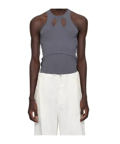 Dion Lee Mobius Loop Cut-out Tank Top In White