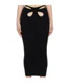 Dion Lee Mobius Loop Midi Skirt In Black