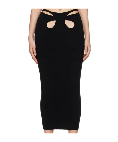 Dion Lee Mobius Loop Midi Skirt In Black