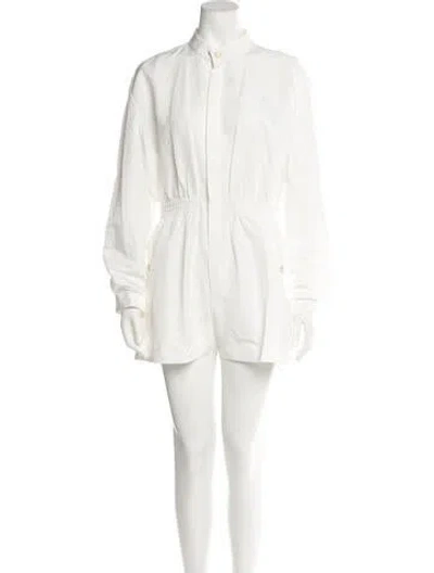 Pre-owned Dion Lee Mock Neck Mini Dress W/ Tags In White