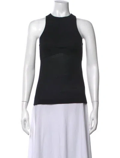 Pre-owned Dion Lee Mock Neck Sleeveless Top W/ Tags In Black