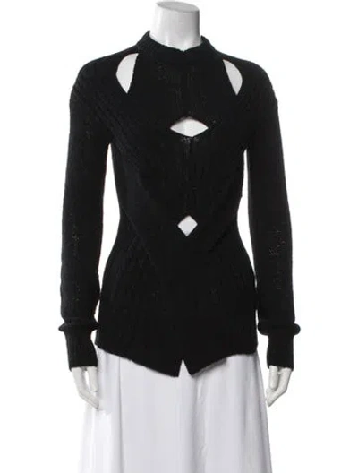 Pre-owned Dion Lee Mock Neck Sweater In Black