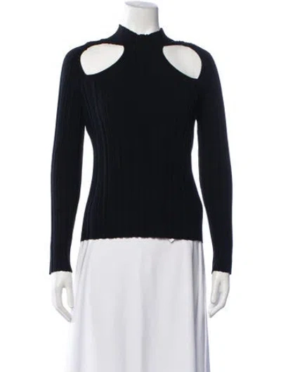 Pre-owned Dion Lee Mock Neck Sweater In Blue