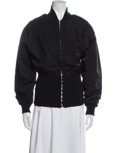 Pre-owned Dion Lee Nylon Bomber Jacket In Black
