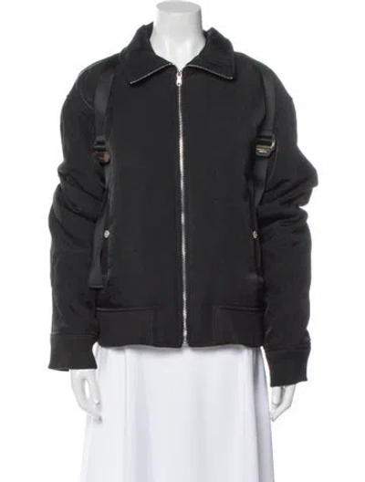 Pre-owned Dion Lee Nylon Jacket In Black