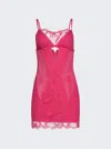Dion Lee Oblique Lace Corset Dress In Multi