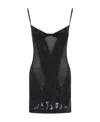 Dion Lee Black Oblique Minidress In Black