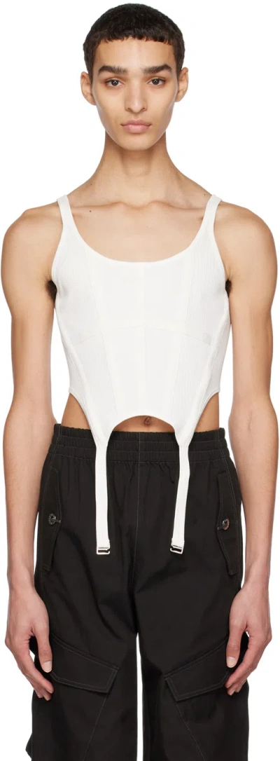 Dion Lee Off-white Combat Corset Tank Top In Ivory
