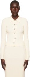 Dion Lee Off-white Gradient Cardigan In Cream