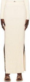 Dion Lee Off-white Gradient Maxi Skirt In Cream