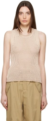 Dion Lee Grid Mesh Tank Top In Ivory