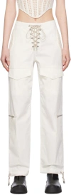 Dion Lee Off-white Hiking Pocket Trousers In Ivory