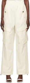 Dion Lee Off-white Latch Trousers In Ivory