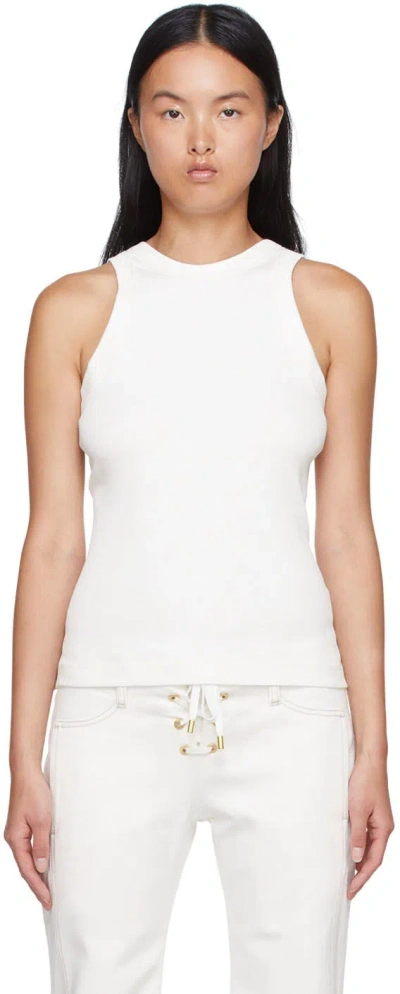 Dion Lee Off-white Organic Cotton Tank Top In Ivory