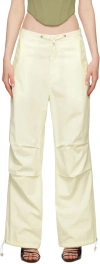Dion Lee Off-white Toggle Parachute Trousers In Ivory