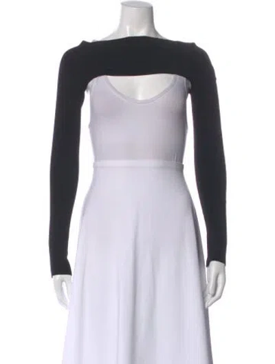 Pre-owned Dion Lee Off-the-shoulder Long Sleeve Top W/ Tags In Black