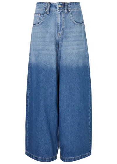 Dion Lee Ombré Wide-leg Jeans In Blue