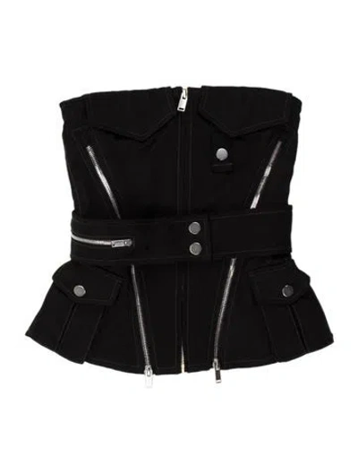 Pre-owned Dion Lee Open Front Sleeveless Top W/ Tags In Black