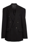 DION LEE OVERSIZE DOUBLE BREASTED STRETCH WOOL BLAZER