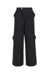 Dion Lee Black Cotton Blend Cargo Pant In Black