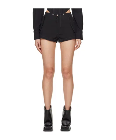 Dion Lee Parachute Mini Shorts In Black
