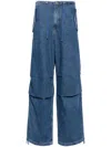 Dion Lee Parachute Mid-rise Wide-leg Jeans In Blue