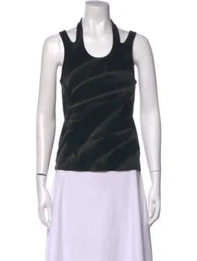 Pre-owned Dion Lee Patterned Halterneck Top In Black