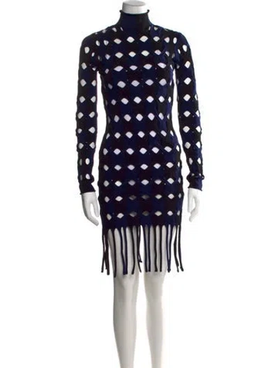 Pre-owned Dion Lee Patterned Mini Dress In Multi