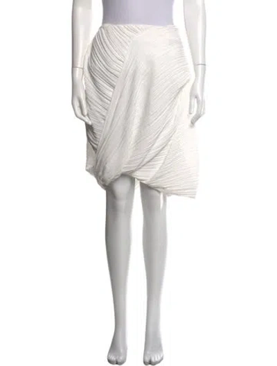Pre-owned Dion Lee Patterned Mini Skirt In White