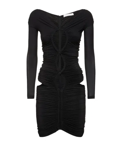 Dion Lee Pleated Dress In Black