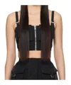 Dion Lee Sleeveless Cropped Bustier Top In Black