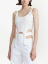 Dion Lee Ribbed Combat Corset Tank Top In White