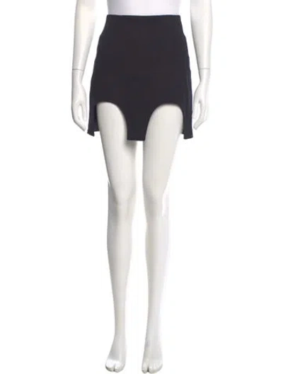 Pre-owned Dion Lee Printed Mini Skirt In Black