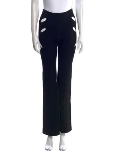 Pre-owned Dion Lee Printed Wide Leg Pants In Black