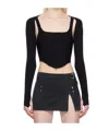 Dion Lee Black Ventral Compact Corset Top In Black