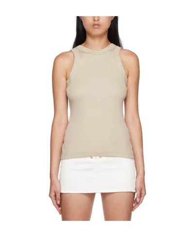 Dion Lee Rib Cotton Vest In Nude