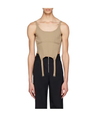 Dion Lee Ribbed Combat Corset In Nude