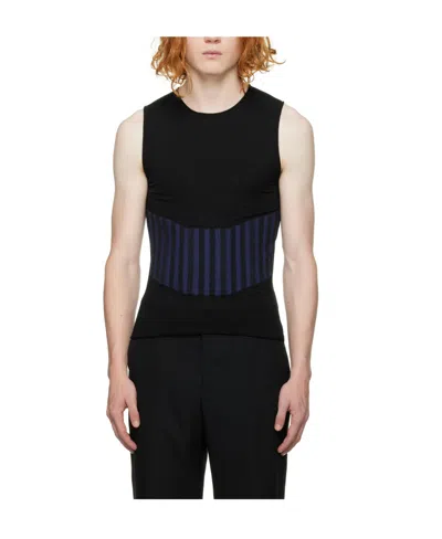 Dion Lee Ribbed-detail Knit Top In Black