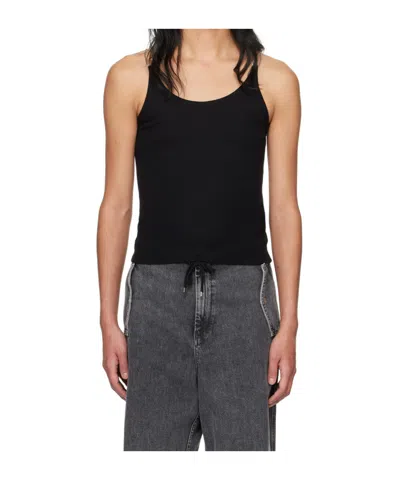 Dion Lee Ribbed Organic-cotton Tank Top In Black
