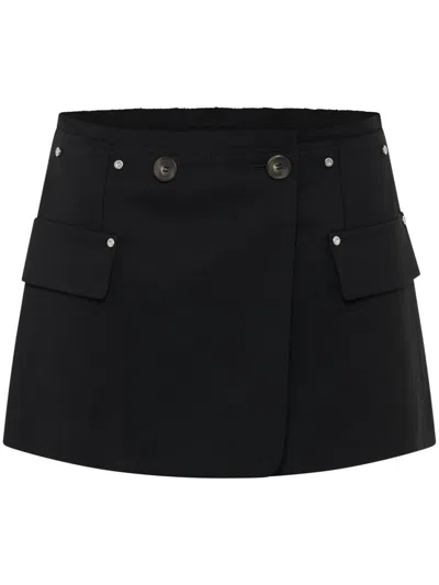 Dion Lee Black Rivet Mini Skirt