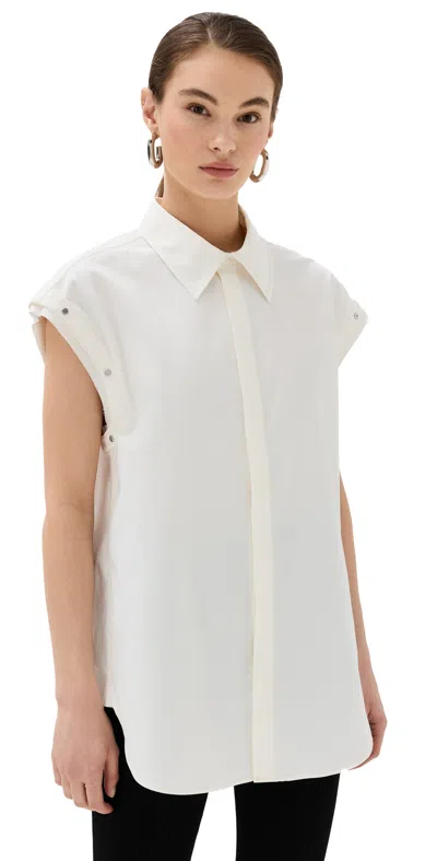 Dion Lee Riveted Sleeveless Shirt Ivory