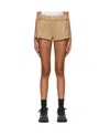 Dion Lee Beige Cotton Shorts In Brown