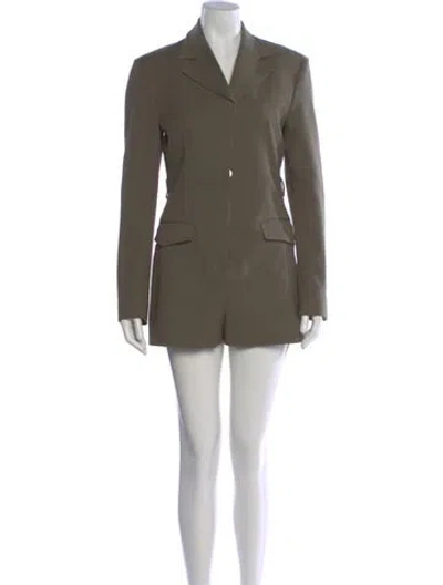Pre-owned Dion Lee Romper In Green