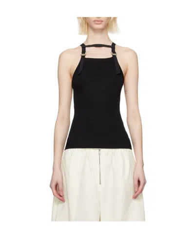 Dion Lee Safety-harness Ribbed Tank Top In Black