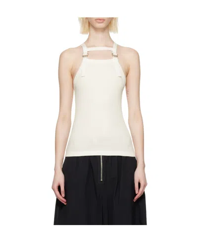Dion Lee Safety-harness Ribbed Tank Top In White