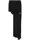 Dion Lee Safety-slider Gathered Mini Skirt In Black